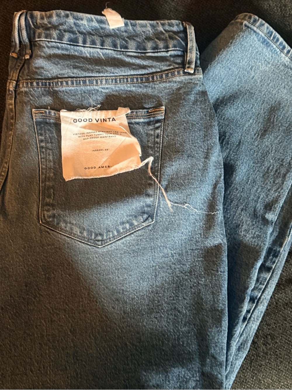 Good American Blue Denim Jeans - Washed Indigo